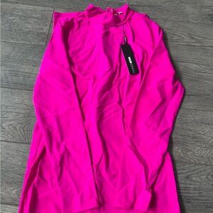 Fashion Nova Hot Pink Long Sleeve Top